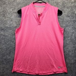 Nike Dri-Fit Women's Sleeveless Golf Top in Coral Pink Size Large